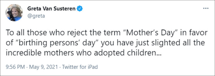 Greta Van Susteren's Tweet