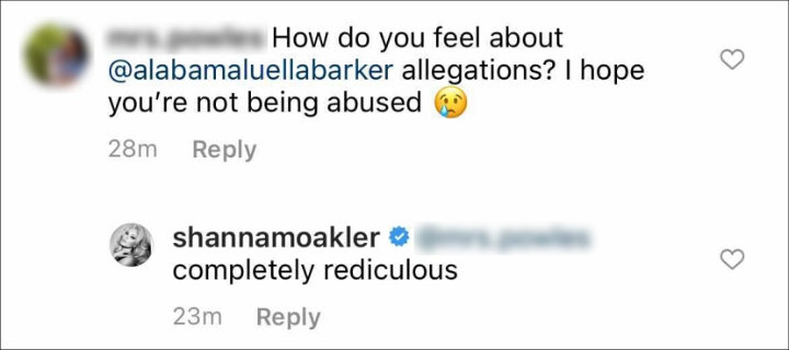 Shanna Moakler via Instagram comment section