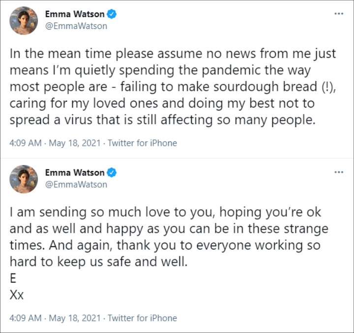 Emma Watson via Twitter