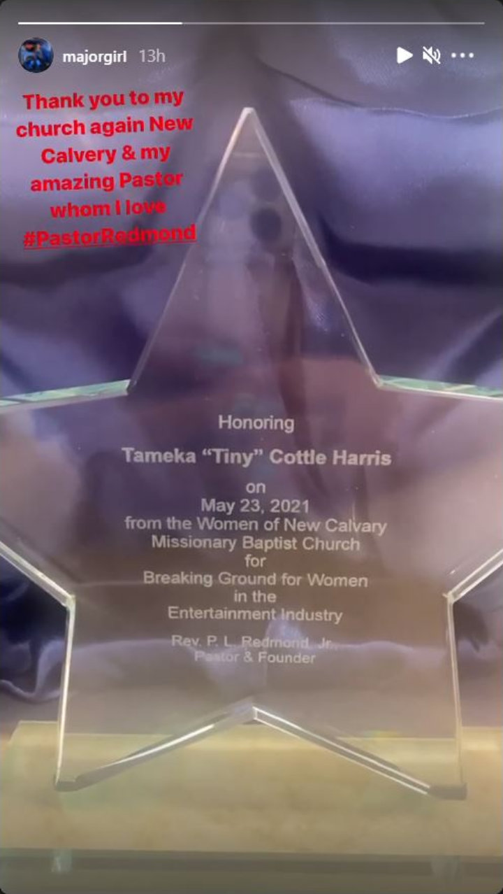 Tiny Harris' Instagram Story