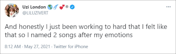 Lil Uzi Vert's Tweet