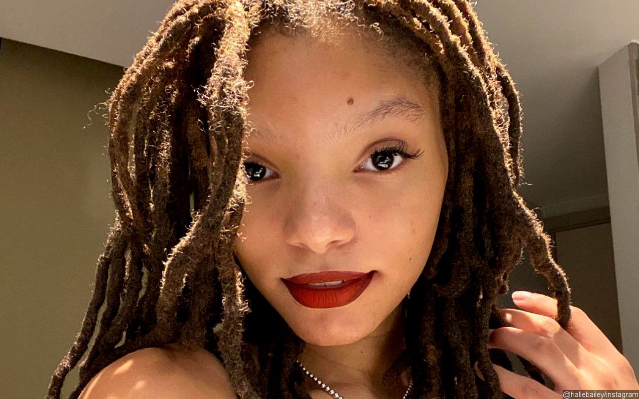 Halle Bailey Pictured as Ariel With a Tail for the 1st Time on 'The Little Mermaid' Set