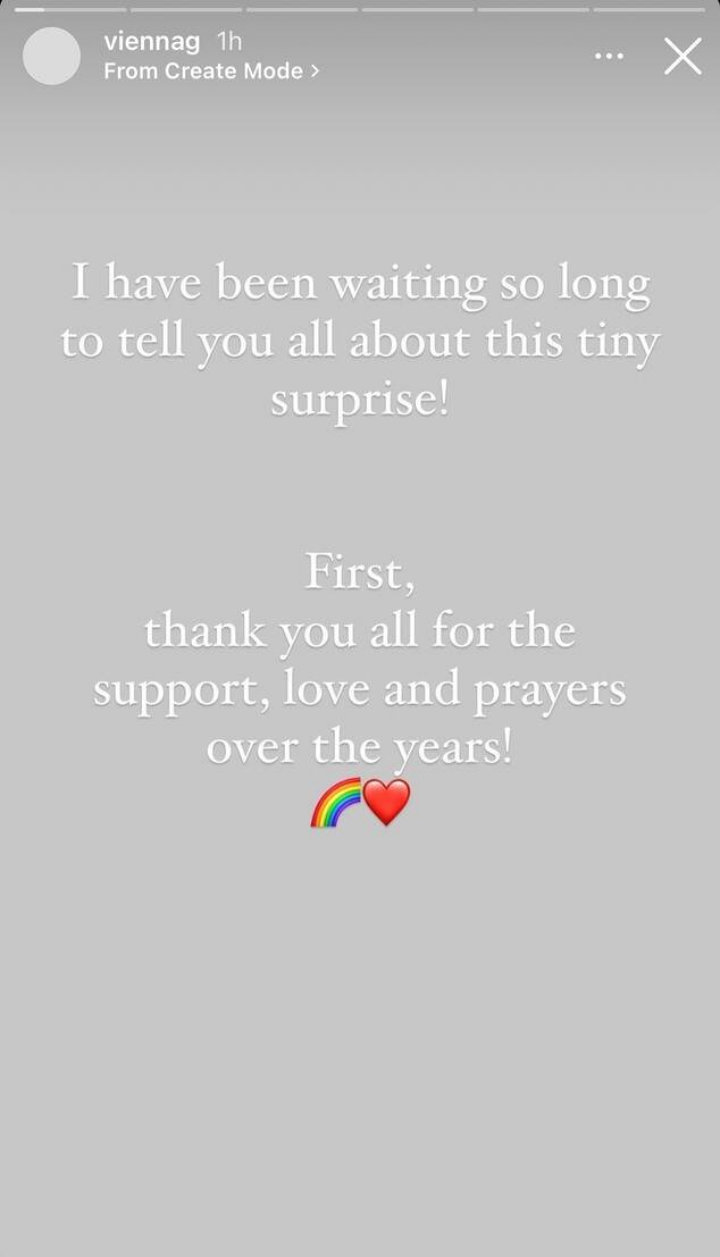 Vienna Girardi announced baby news
