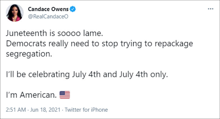 Candace Owens' Juneteenth