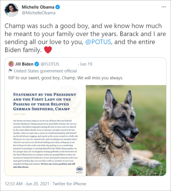 Michelle Obama's Tweet