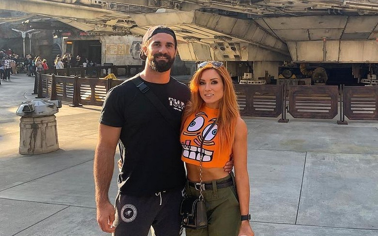 WWE's Becky Lynch and Seth Rollins Confirm Romance With PDA Picture