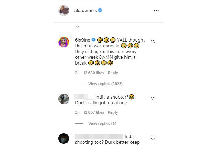 6ix9ine's Comment