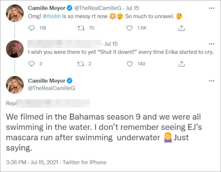 Camille Grammer shaded Erika Jayne