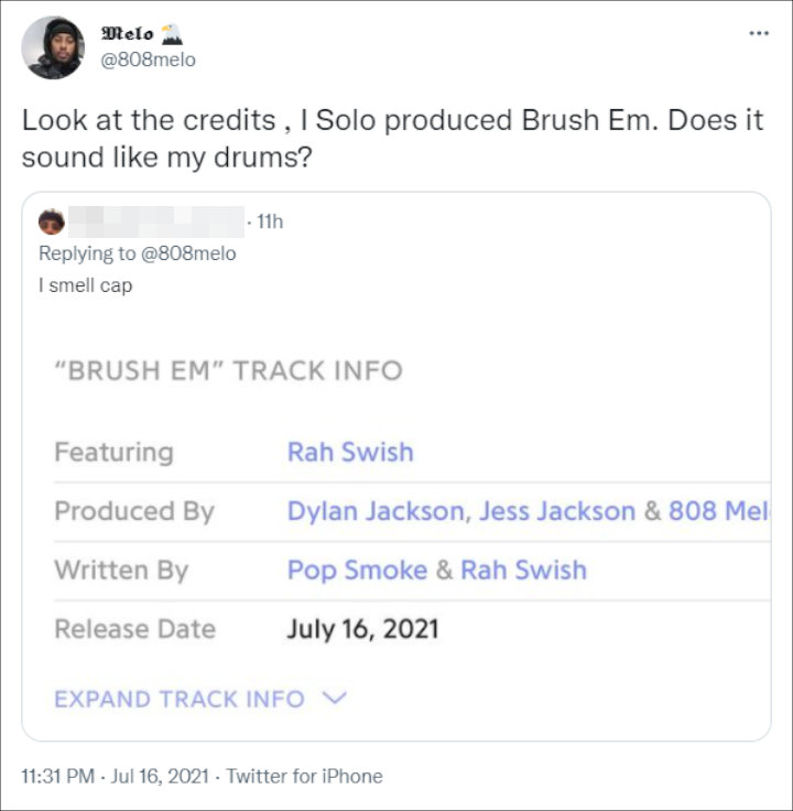 808 Melo's Tweet
