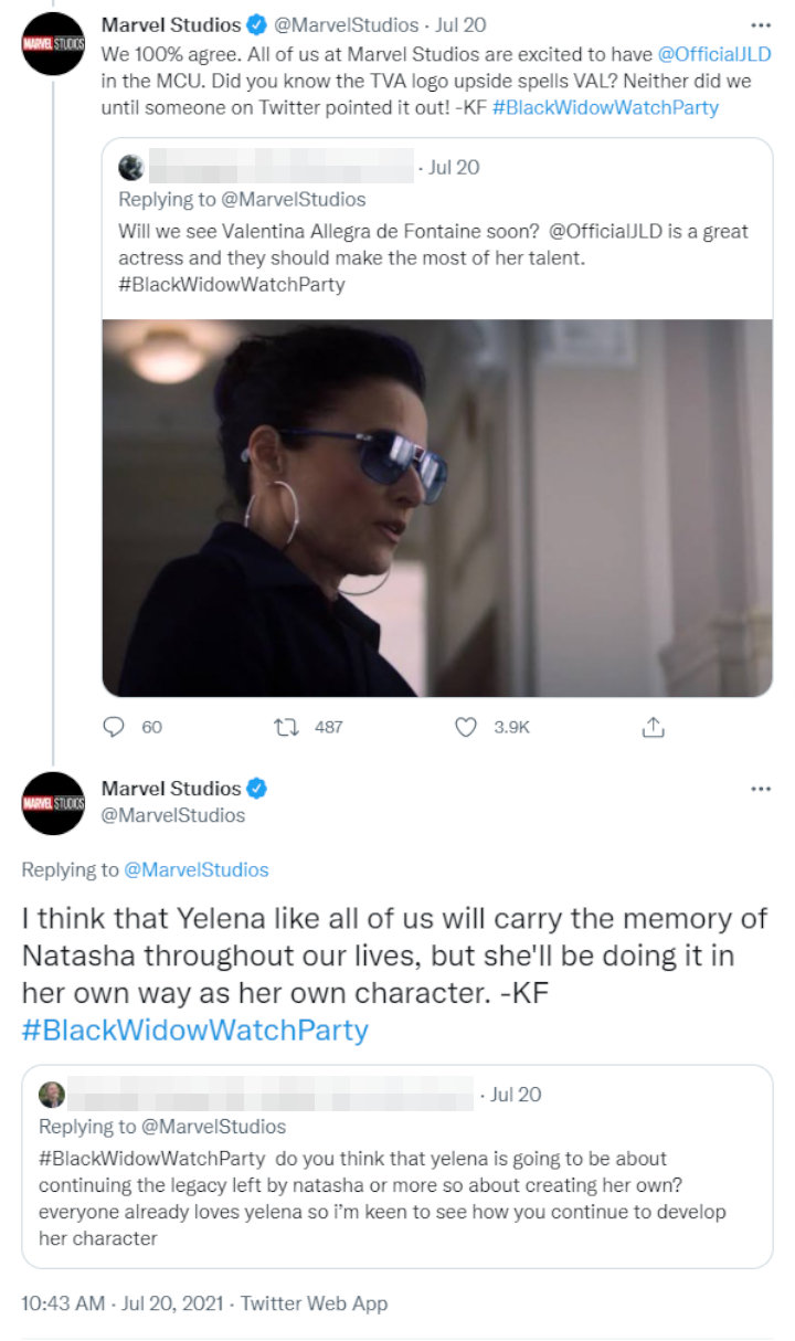 Marvel Studios' Tweets