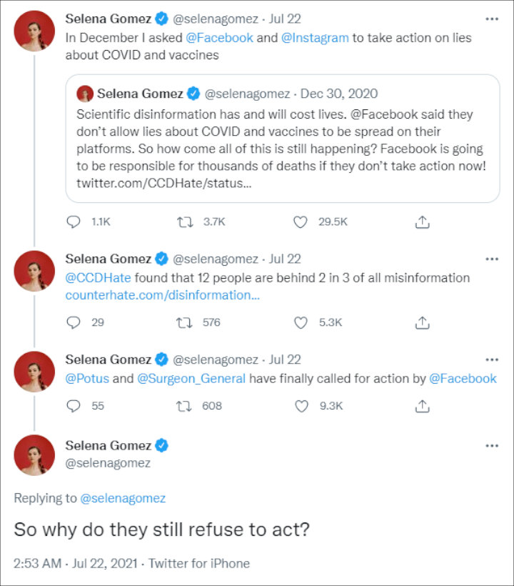 Selena Gomez's Tweets