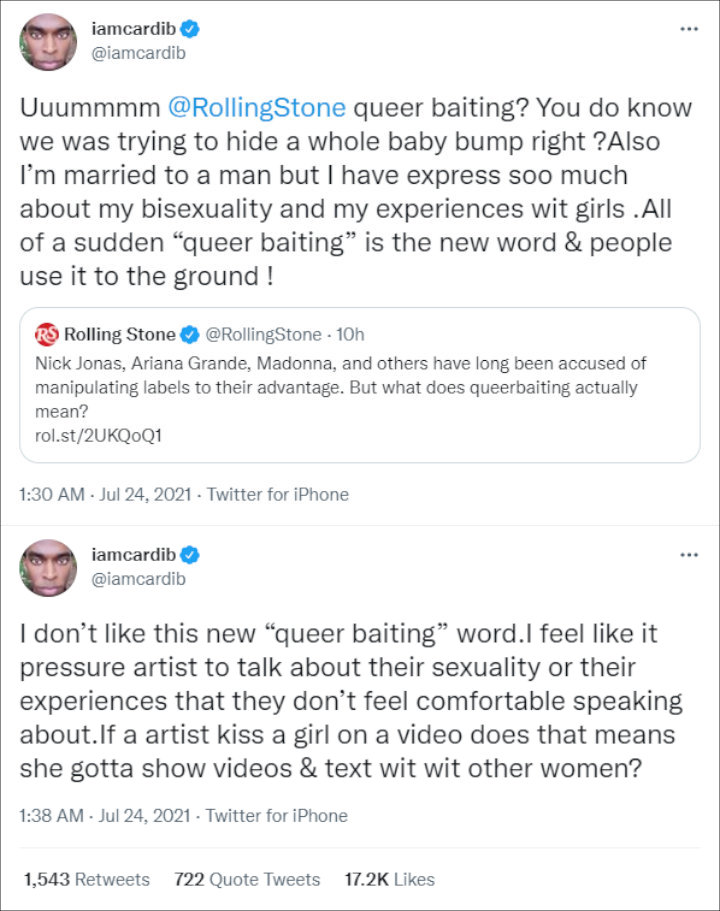 Cardi B's Tweets
