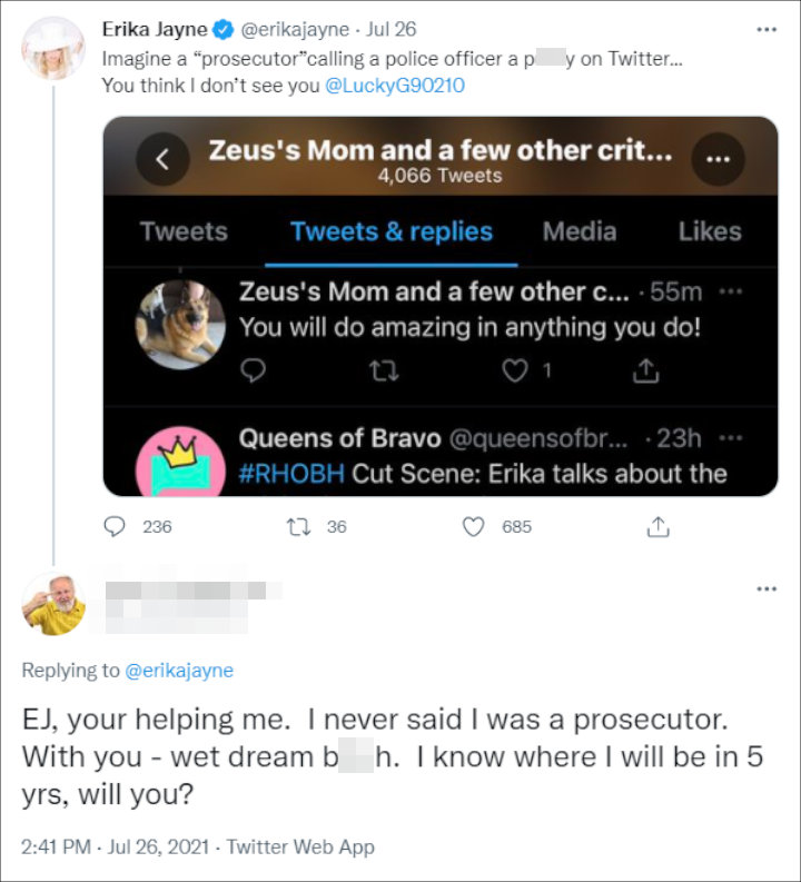 Erika Jayne's Tweet