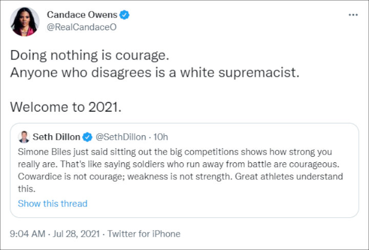 Candace Owens' Tweet