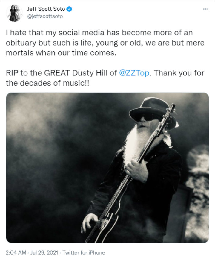 Dusty Hill of ZZ Top Passed Away in Sleep Days After ...