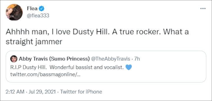 Flea's Tweet