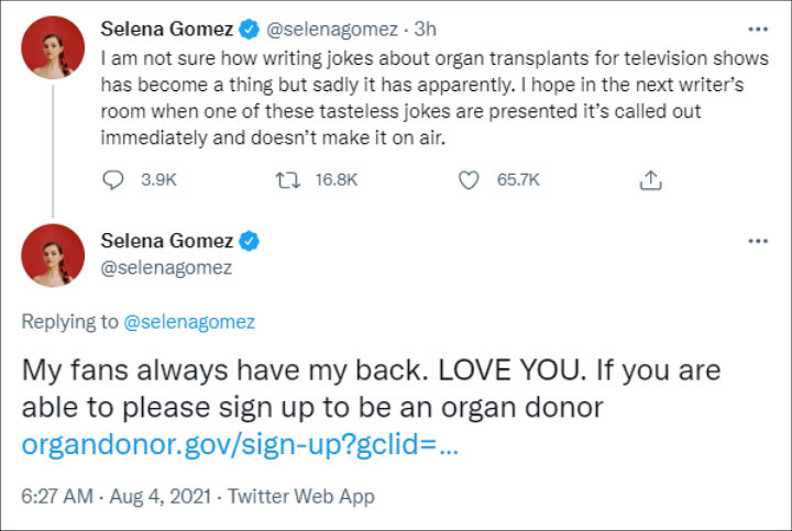 Selena Gomez's Tweets