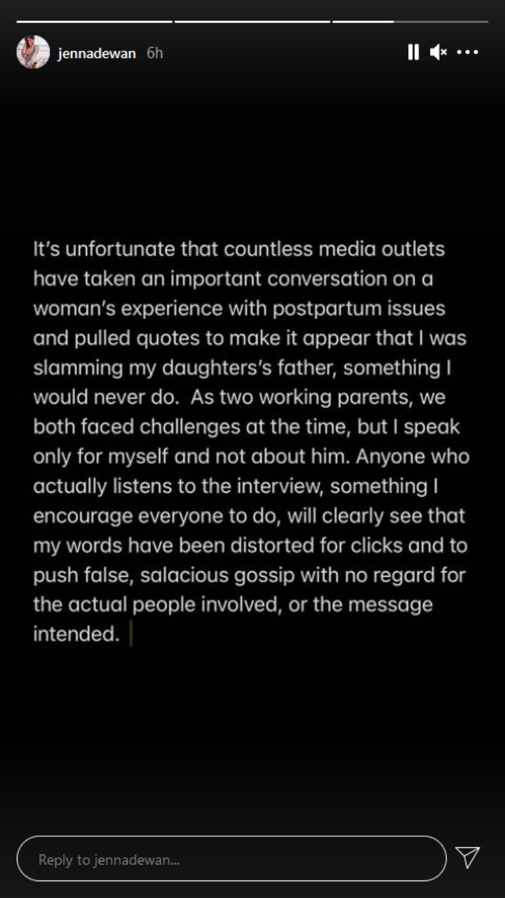 Jenna Dewan via IG Story