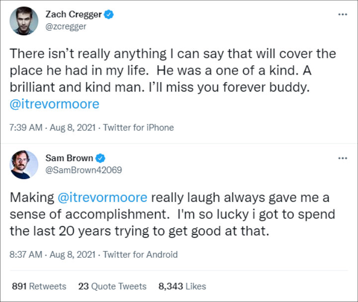 Zach Cregger and Sam Brown via Twitter
