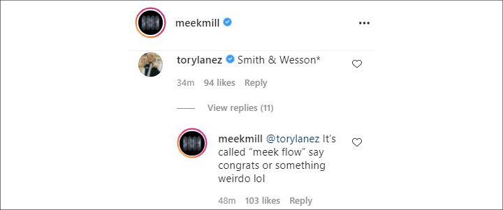 Meek Mill's IG Comment