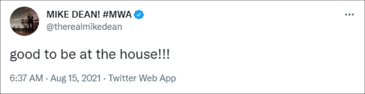 Mike Dean's Tweet