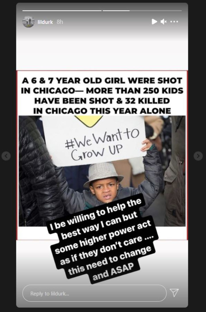 Lil Durk called for a change in Chicago