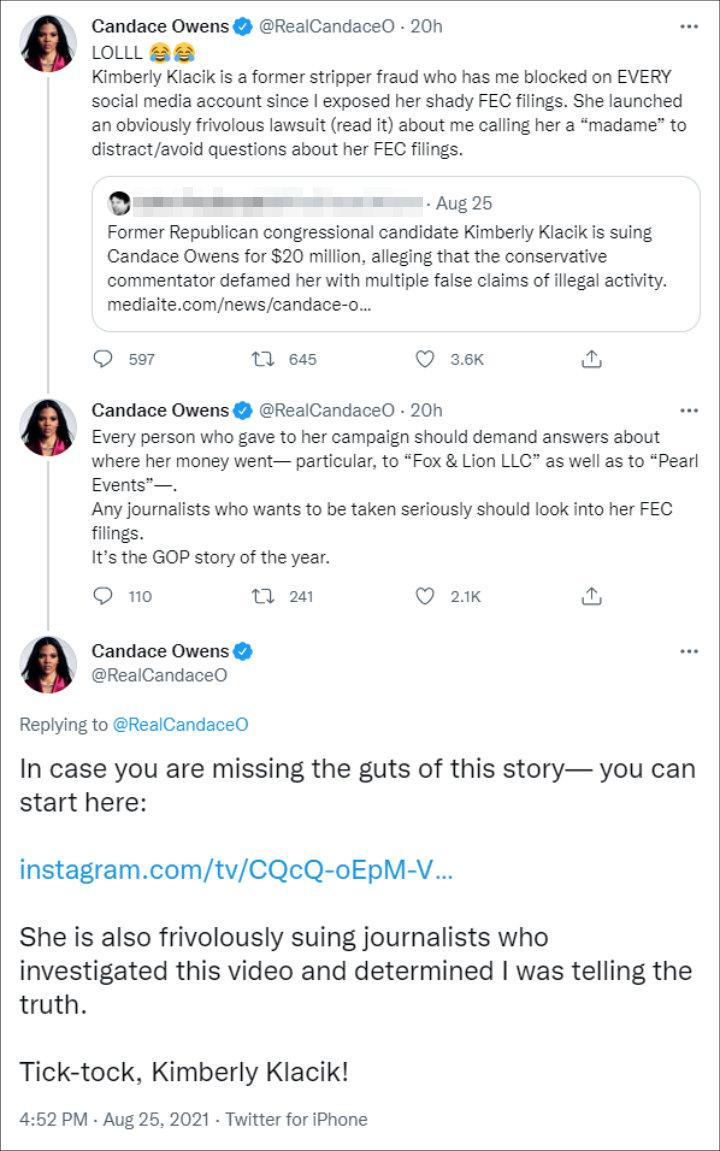 Candace Owens's Tweets