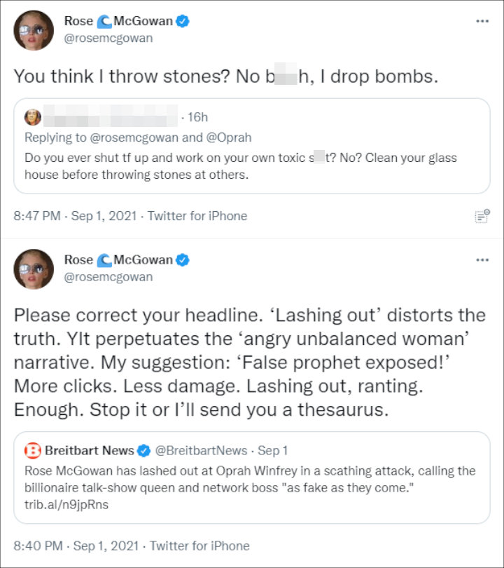 Rose McGowan via Twitter