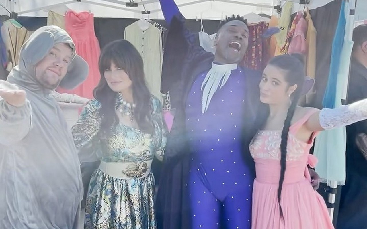 'Cinderella' Stars Team Up for Musical Performance on Street