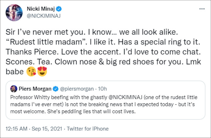 Nicki Minaj and Piers Morgan's Twitter War