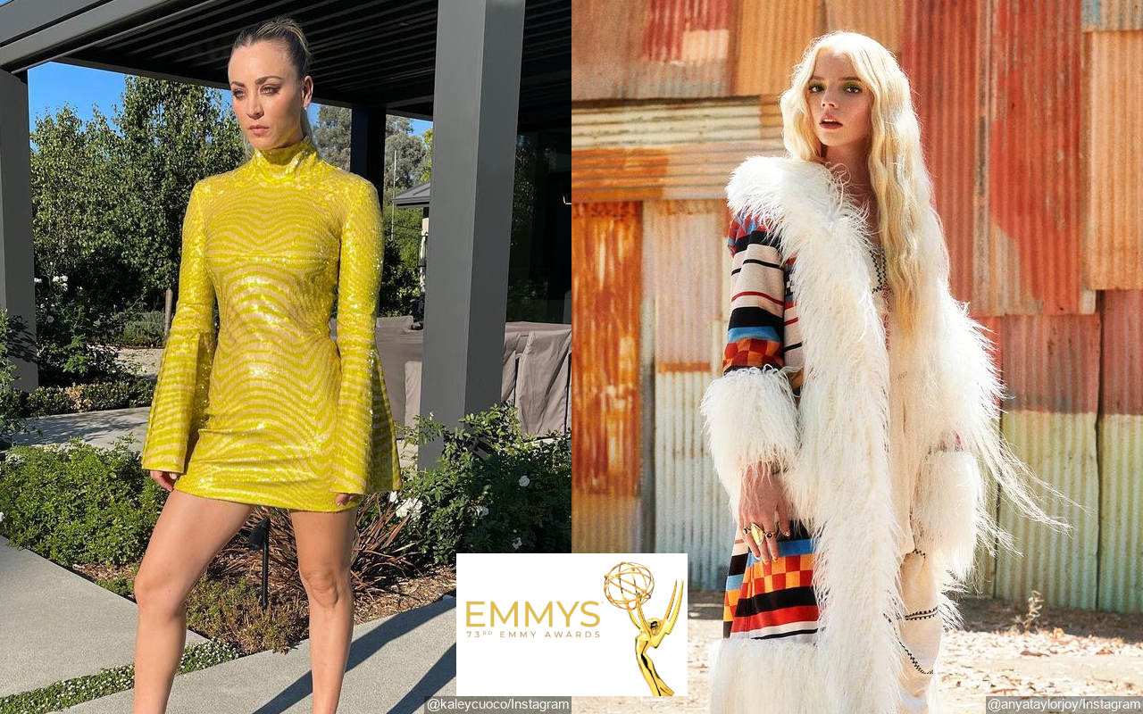 Emmys 2021 Kaley Cuoco and Anya TaylorJoy Glow in Yellow on Red Carpet