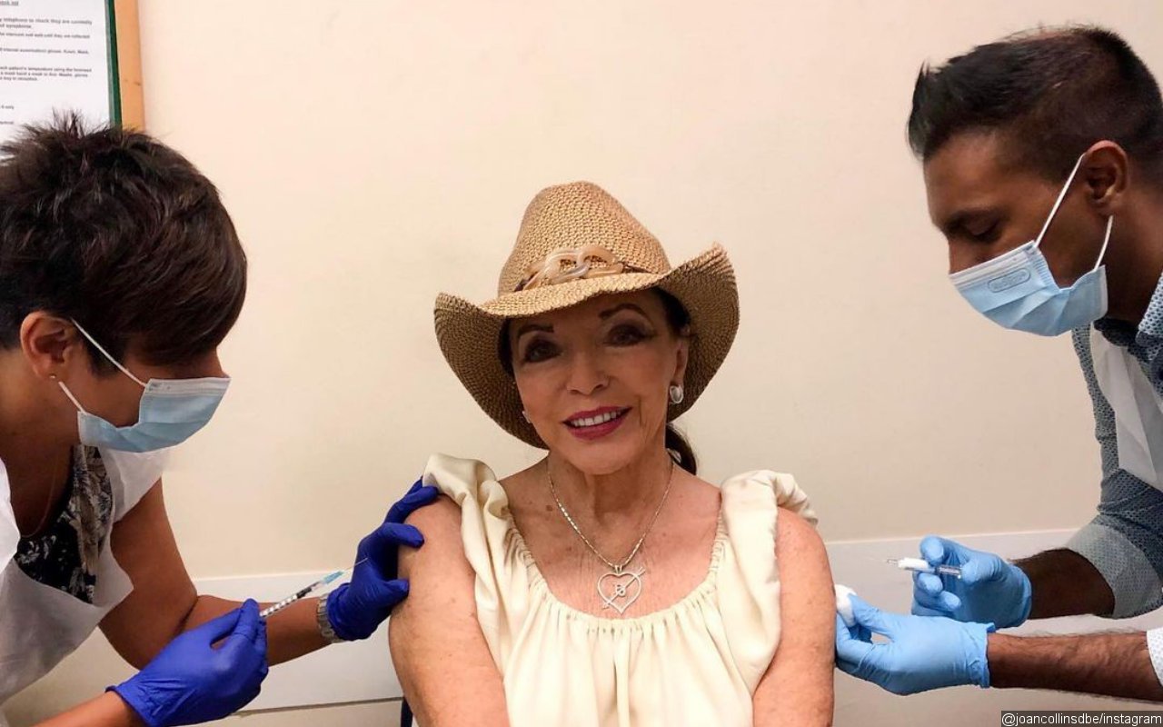 Joan Collins Encourages Others to Get COVID-19 Vaccine Booster After Receiving Hers