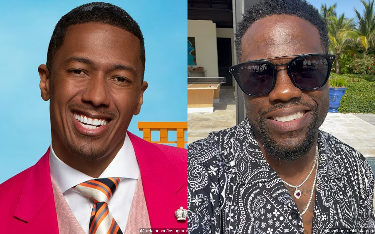 Nick Cannon esconde la cara completa del jet privado de Kevin Hart para promocionar su nuevo espectáculo