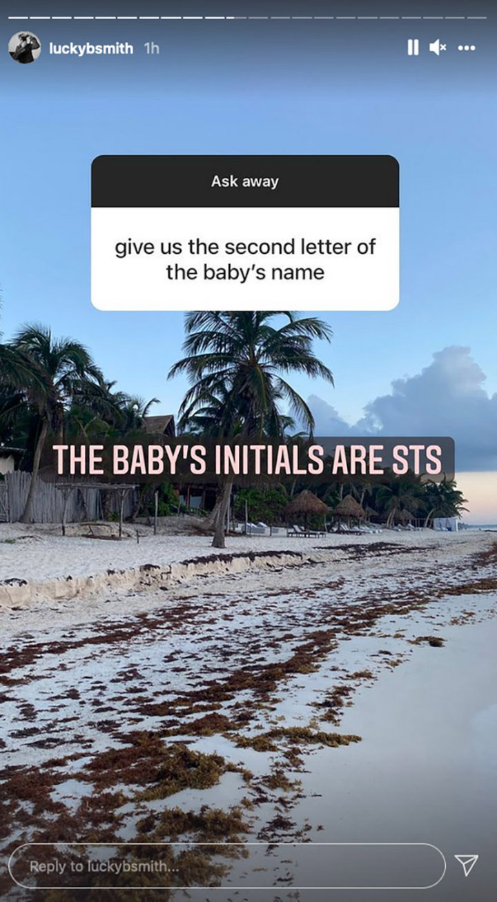 Lucky Blue Smith teased his unborn baby's name