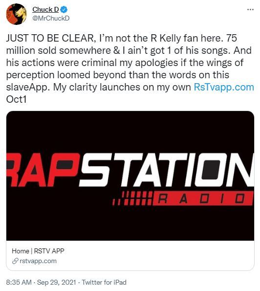 Chuck D via Twitter