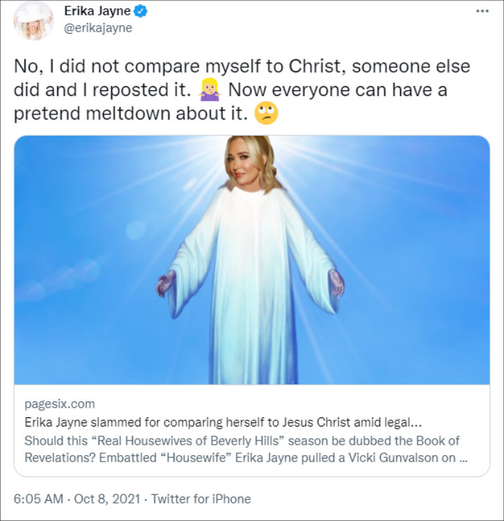 Erika Jayne's Tweet