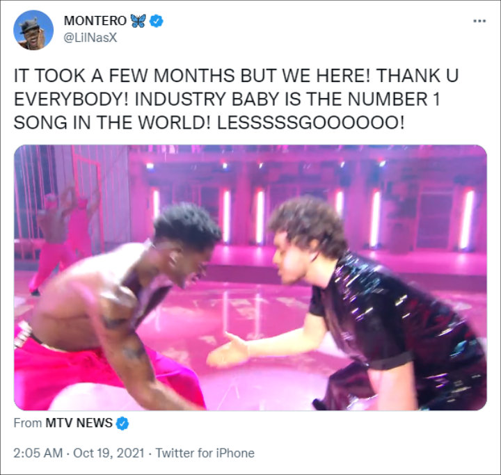 Lil Nas X celebrated his milestone