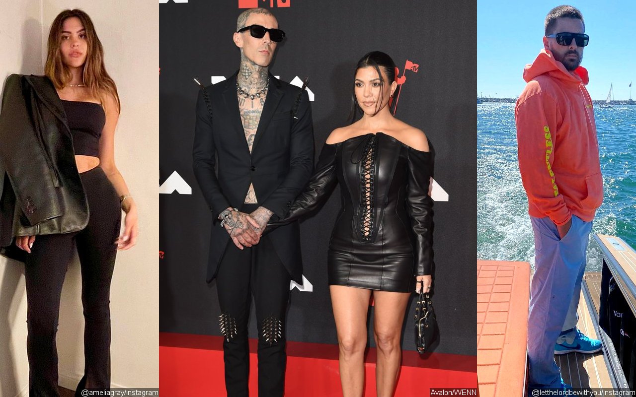 Amelia Hamlin Likes Kourtney Kardashian and Travis Barker's Engagement Pic After Scott Disick Split