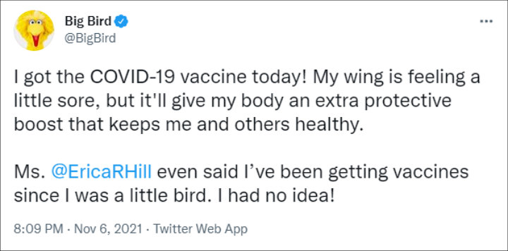 Big Bird via Twitter