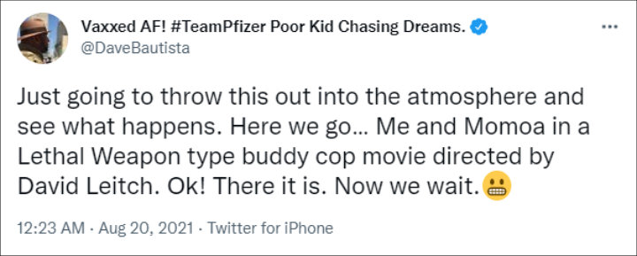 Dave Bautista via Twitter