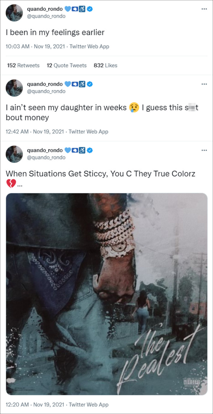 Quando Rondo Warns He's About to Kill or Get Killed in Troubling Tweet