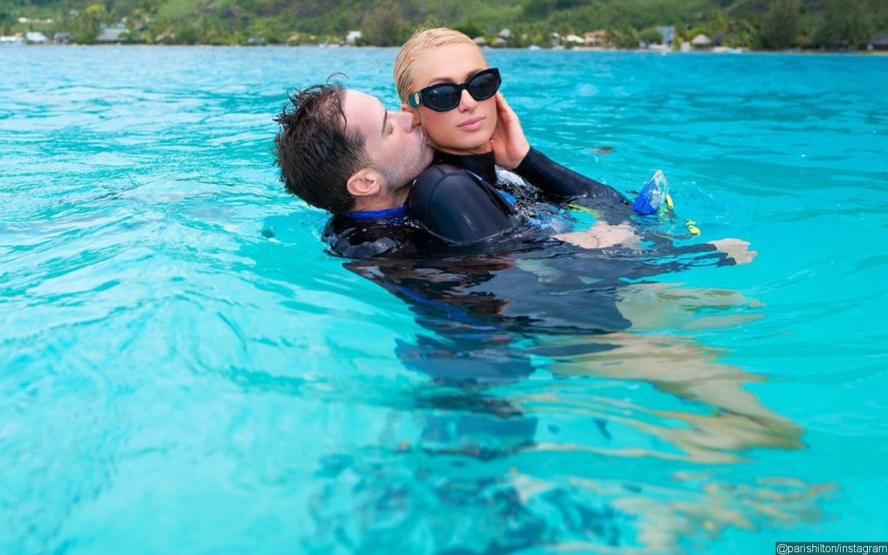 Paris Hilton Picks Bora Bora for First Stop on Honeymoon Tour With Carter Reum