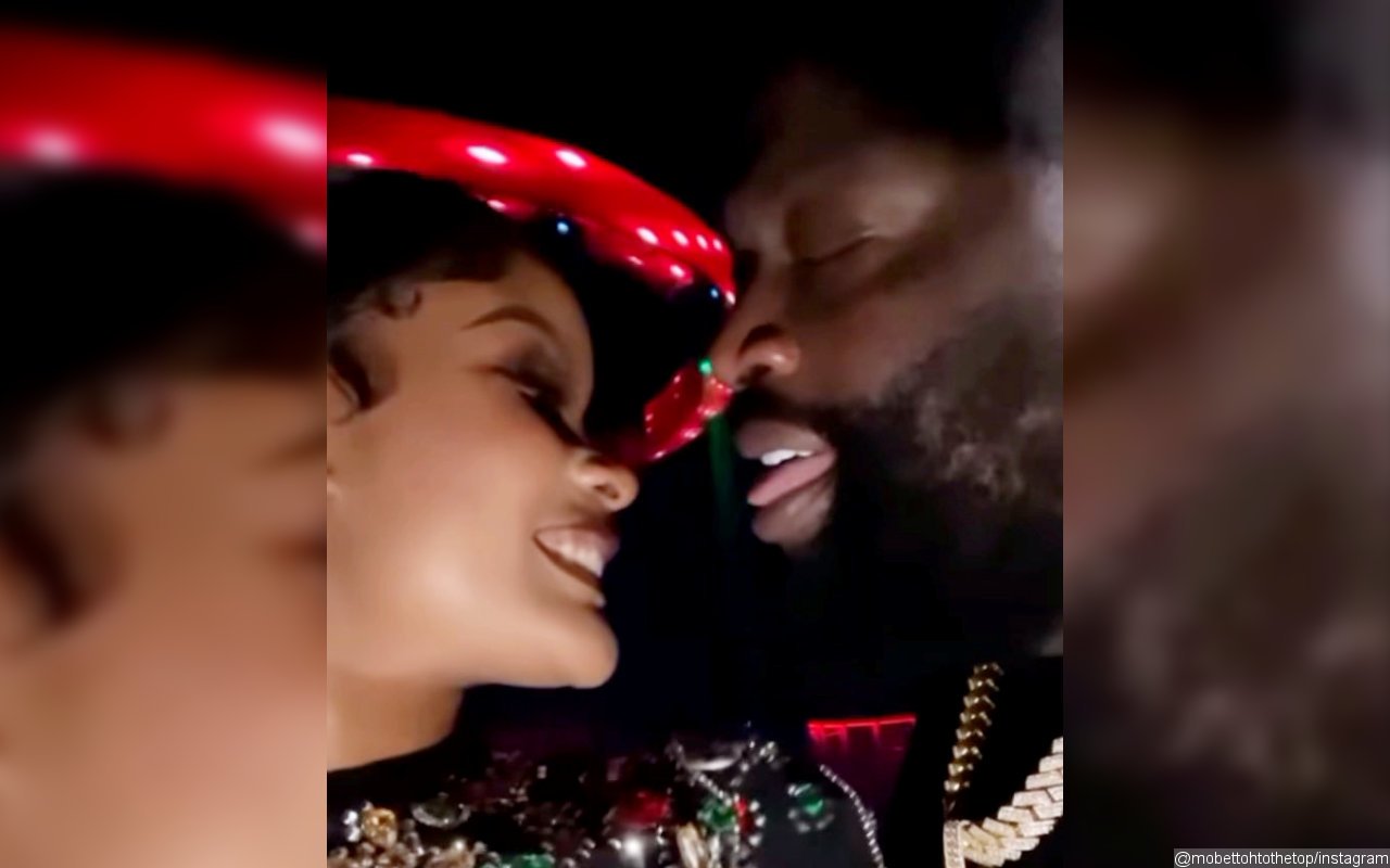 Rick Ross and Rumored GF Hamisa Mobetto Pack on PDA at Dubai Club