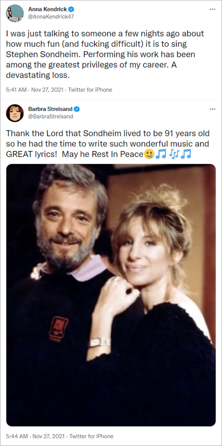 Anna Kendrick and Barbra Streisand via Twitter