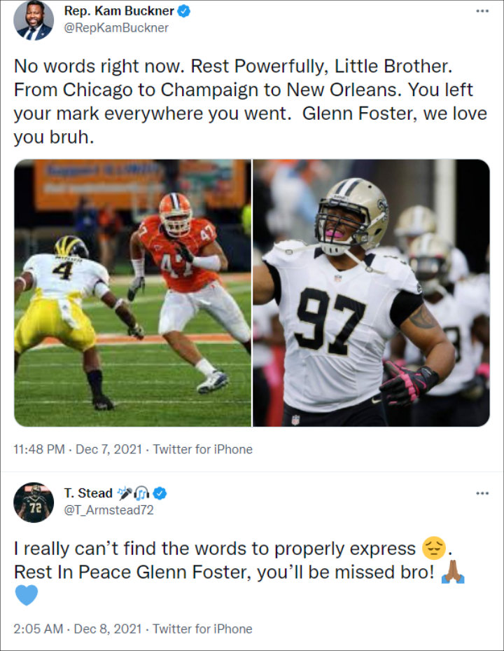 Kam Buckner and Terron Armstead via Twitter