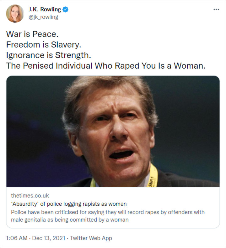 J. K. Rowling's Tweet
