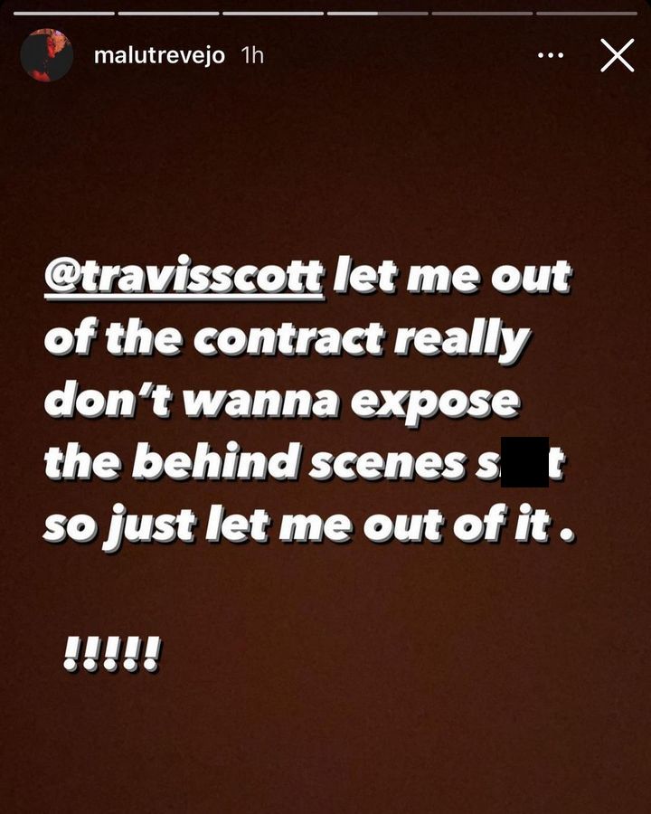 Malu Trevejo threatens Travis Scott