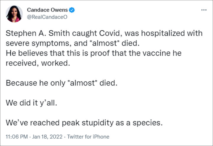 Candace Owens' Tweet