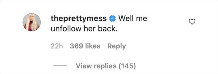 Erika Jayne reacted to Garcelle's social media move