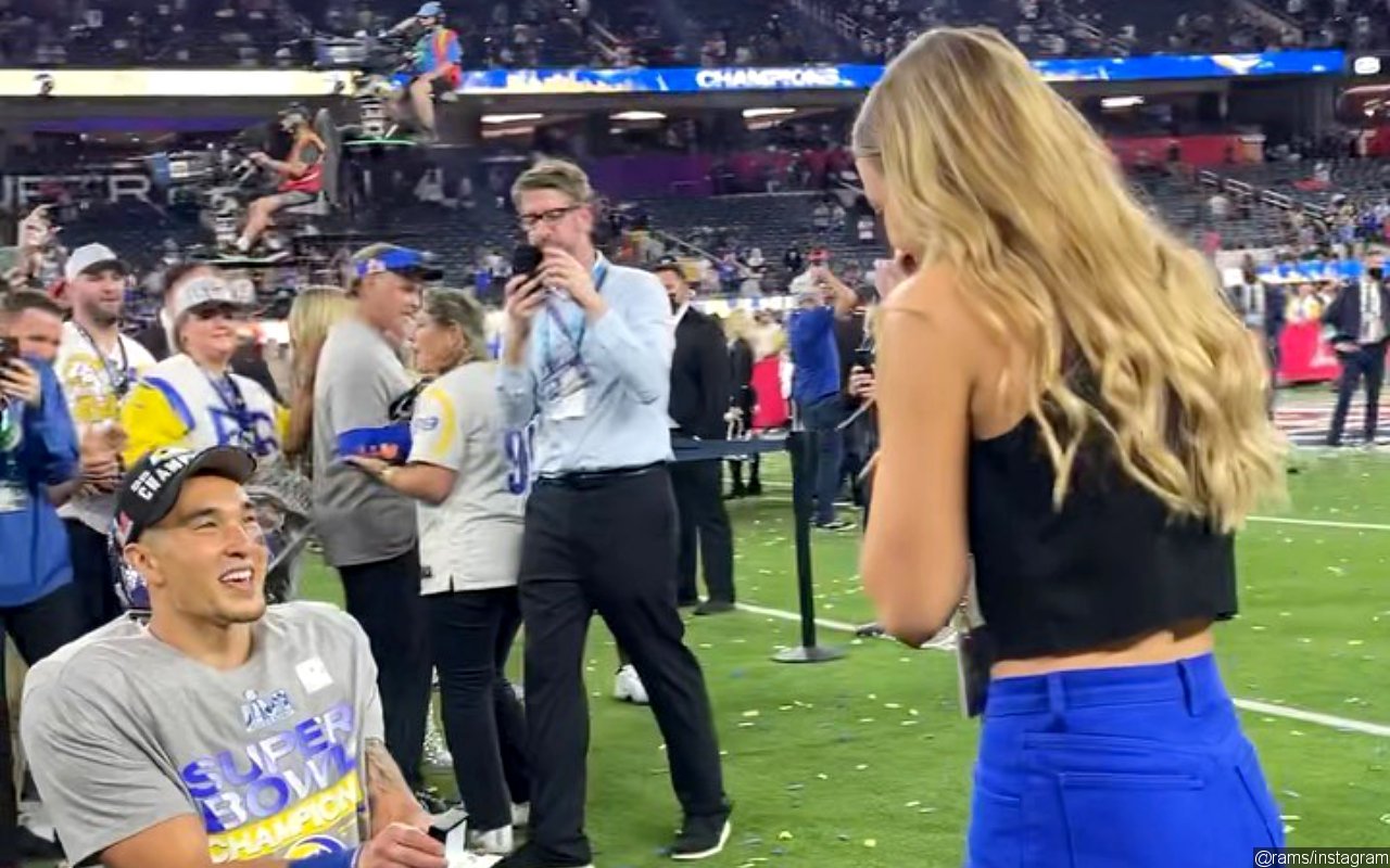 Rams' Safety Taylor Rapp Proposes on Field to Longtime Girlfriend After 2022 Super Bowl Win